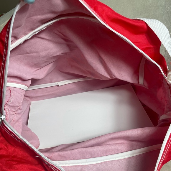 Red and White Hawaii Small Gym Duffle Bag Adjustable Strap - Picture 9 of 11